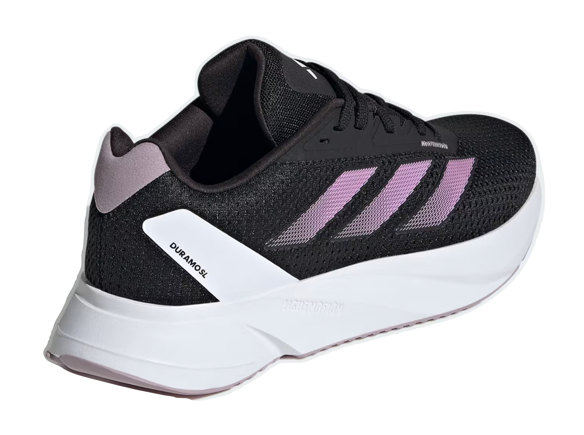 Adidas Ladies' Duramo SL Running Shoes - Core Black / Bliss Lilac / Preloved Fig